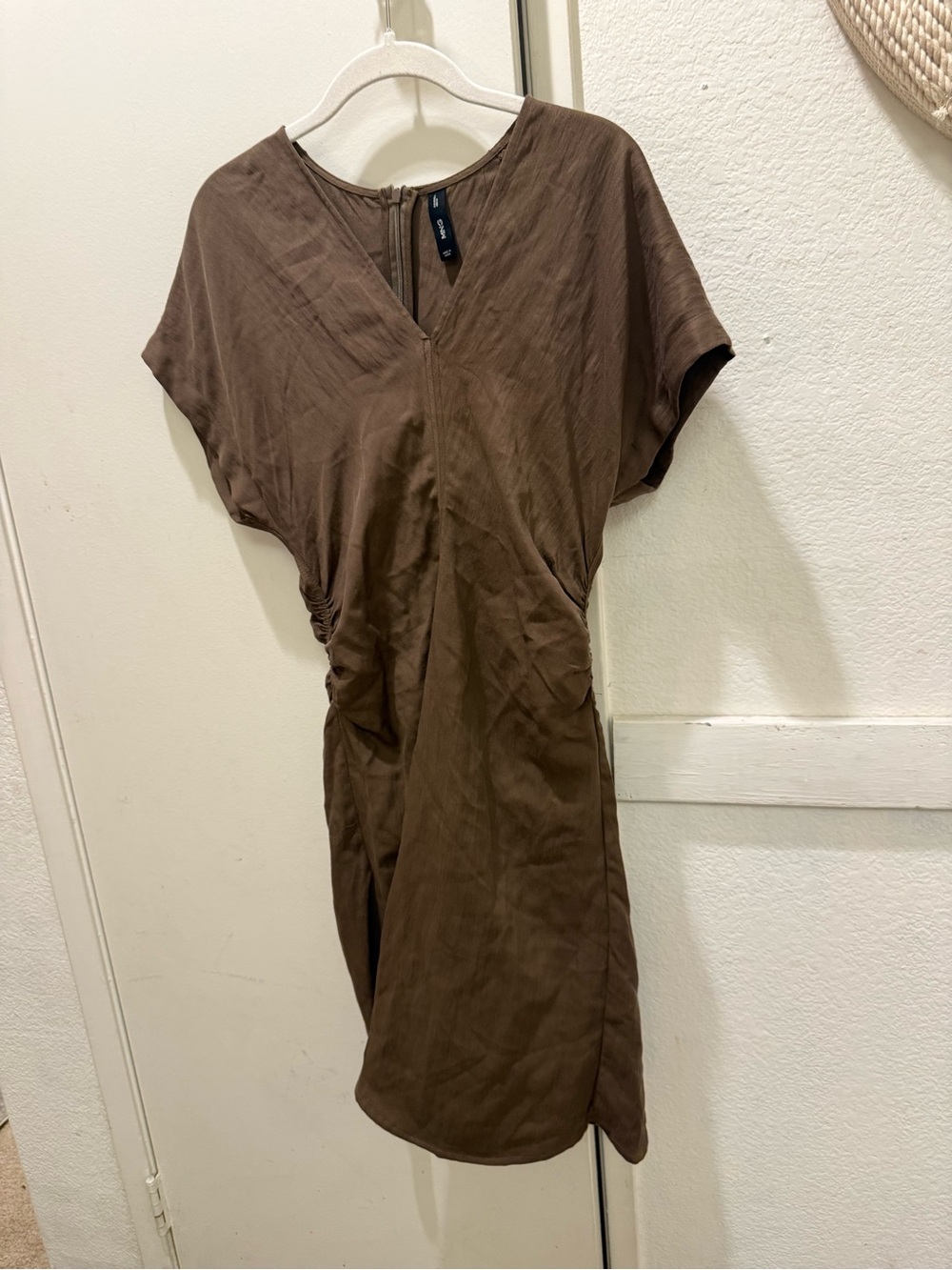 MNG Brown Women’s ruched Dress size 6